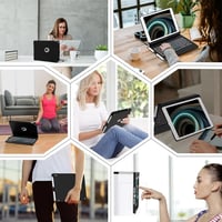 TQQ iPad 10.2" Billentyűzet Tok Precíziós Trackpaddal - 7-8-9. Generációs iPad Védőtok, 10 Színű Háttérvilágítás, 360° Forgatható, Német QWE 3