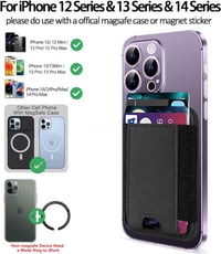 WUOJI MagSafe Mágneses Kártyatartó iPhone 12/13/14-hez - Fekete 2