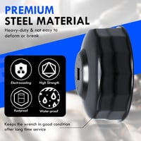 CCLIFE Olajszűrő Kulcs 75-77 mm, 3/8 Colos Meghajtással, 15 Pontos, VW, Audi, Mercedes, Opel Kompatibilis, Króm-Vanádium Acél - 100 Mm, 15-point, Isuzu, Mitsubishi 2
