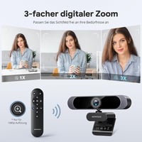 DEPSTECH DW49 Pro 4K Webkamera Távirányítóval - Ultra HD Felbontás, Windows és Mac Kompatibilis, Asztali Videóhívásokhoz 3