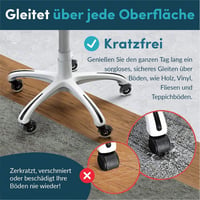IKEA Irodai Székekhez Való Fekete Görgőkészlet, 5 darabos 2