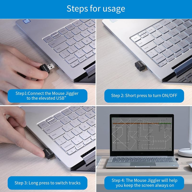 VAYDEER USB Egérmozgató 3 Módú Kapcsolóval - Ébren Tartja a Számítógépet