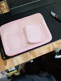 Husă laptop MOSISO 13,3-14 inchi, compatibilă cu MacBook Pro 14 M5 M4 M3 M2 M1, geantă pentru notebook cu mini-geantă pentru accesorii, roz 2