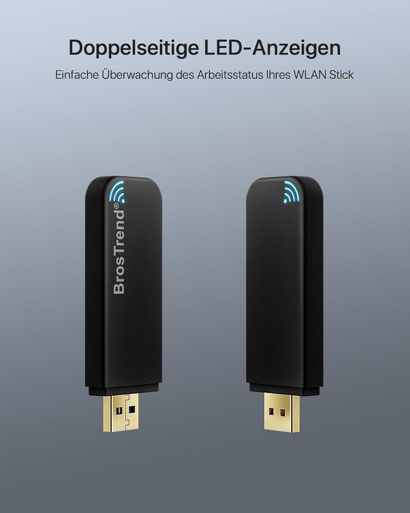 BrosTrend AC1200 USB WiFi adapter Linux rendszerekhez és Windows 11-hez, 5GHz/2.4GHz