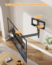 FORGING MOUNT TV Fali Tartó 32-80" Képernyőkhöz, 1090mm Hosszú Kinyúló Karral, 45kg Teherbírás, Dönthető, Forgatható, VESA 600x400mm 4