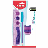 Maped Kidy Learn Concentration iskolai szett lila, 3 db (hegyező, radír, grafitceruza érzékszervi heggyel) – vonalzó nélkül 2