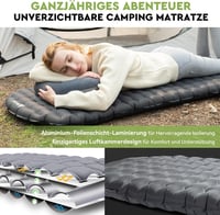HIKENTURE Ultrakönnyű Kempingmatrac 6.2 R-Értékkel - 8 cm Vastag Felfújható Matrac Túrázáshoz, 4 Évszakos Használatra, Kis Csomagméret 6