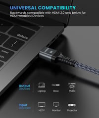 SNOWKIDS 8K HDMI Kábel 48Gbps, Férfi-Férfi, Ultragyors Adatátvitel 6