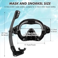 KUYOU Snorkel szett felnőtt búvármaszk teljes száraz rendszer uniszex, S/M EU ( 36-40) 12