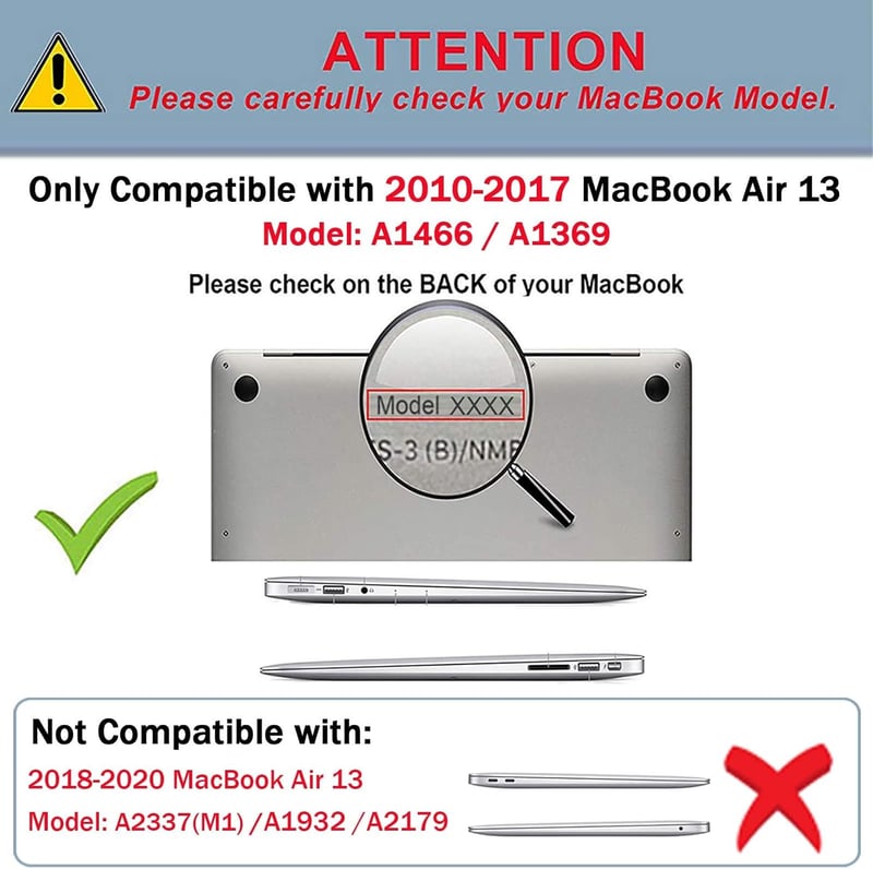 MacBook Air 13" (2010-2017) ultravékony védőtok + EU billentyűzetvédő, sötétkék - TECOOL