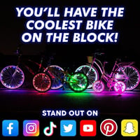 Activ Life Vízálló LED Kerékvilágítás - Színes, Akkumulátoros 7