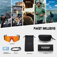 Suoso UV400 Polarizált Napszemüveg - Unisex Kerékpáros, Síelő, Horgász Sportszem 6