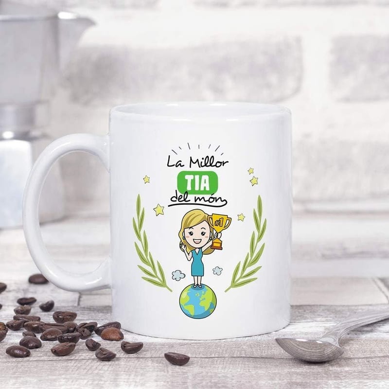Katalán feliratos MUGFFINS kávésbögre, 350 ml-es űrtartalommal