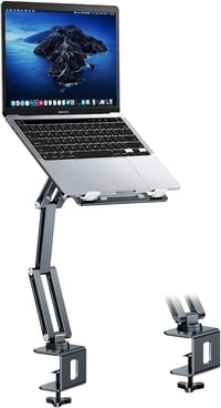 nediea Alumínium Laptop Tartó Asztalra - 360° Forgatható, Állítható, Összecsukható Állvány 10-16 Colos Laptopokhoz és Tabletekhez 1