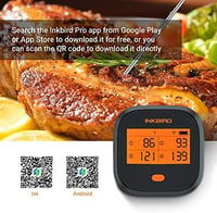 Inkbird IBBQ-4T WiFi Grillhőmérő 4 Szondával - Vízálló, USB Tölthető, Mágneses Húshőmérő Dupla Riasztással, Telefonos Applikációval 2