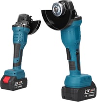 Weytoll 21V Akkumulátoros Sarokcsiszoló, Kefe Nélküli Motor, 125mm, 2x1300mAh Akkumulátor, Fokozatmentes Sebességszabályzás, Tengelyrögzítés 8