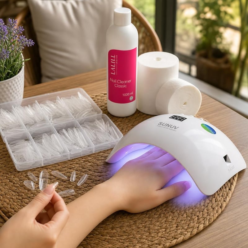 Set za manikuru kao iz salona: UV LED lampa + 432 coffin tipse + set za odmašćivanje