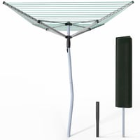 Uscător de rufe rotativ de exterior VOUNOT cu 4 brațe, tip umbrelă, cu 50 m de frânghie — Bara de extensie este deteriorată (stare: vezi a 2-a imagine) 1
