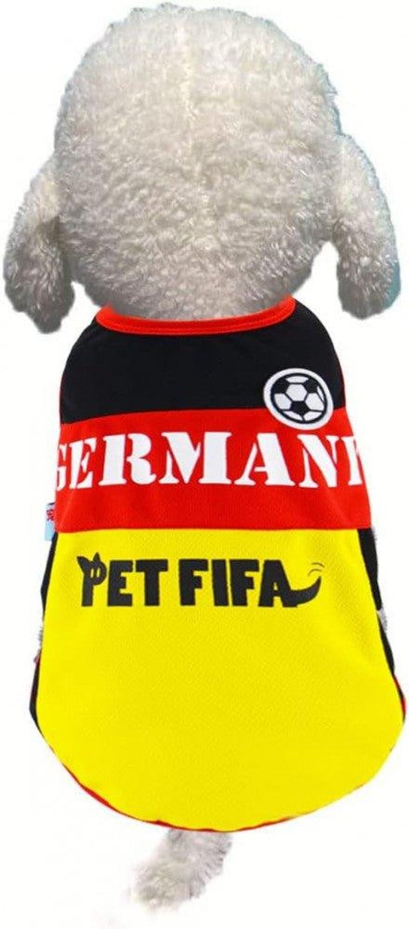 Németország mintás légáteresztő futball mellény kutyáknak, macskáknak