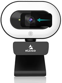 NexiGo StreamCam N930E Full HD webkamera gyűrűs fénnyel és lencsevédővel, autofókusszal 2
