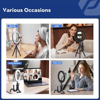 TikTok Ring Light 10" LED Gyűrűs Lámpa Állvánnyal és Távirányítóval 5