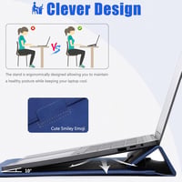 HYZUO 13" Laptop Tok Állvány Funkcióval - MacBook Air/Pro 13 M4/M3/M2/M1, iPad Pro/Air M4/M2, Surface Pro Kompatibilis - Kék 2