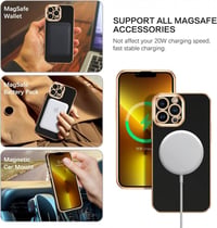 Apple iPhone 13 Pro MagSafe Mágneses Tok Fekete-Rosegold 5
