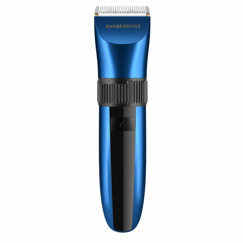 Aparat de tuns păr și barbă fără fir BarberBoss QR-2082 cu auto-ascuțire, lame ceramice, LED — fără încărcător și capete (stare: vezi a doua fotografie)