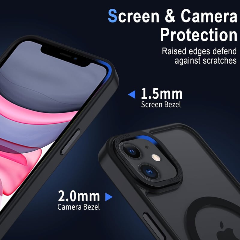 iPhone 11 MagSafe kompatibilis matt fekete mágneses védőtok