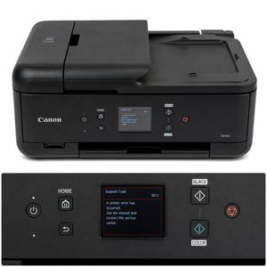 Canon PIXMA TR7650 Multifunkciós Tintasugaras Nyomtató A4 Fekete — hibás, részben működik: 5011-es szervizhiba