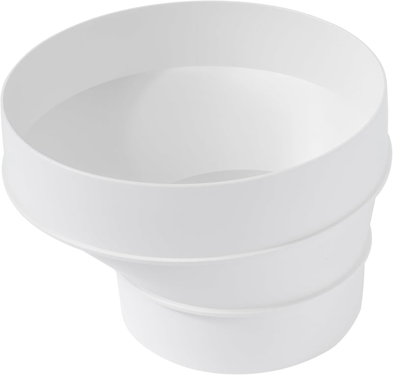 Vent Systems Szellőzőcső Szűkítő Adapter 150-100 mm - Fehér Műanyag Légcsatorna Átalakító HVAC Rendszerekhez, Könnyen Szerelhető