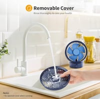 SmartDevil Asztali USB Ventilátor - Hordozható Mini Ventilátor Fokozatmentes Sebességszabályzóval, 20° Állítható, Csendes Működés, Irodába,  5