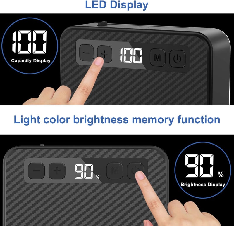 USB-C tölthető LED kempinglámpa 13400mAh, 4 fénymóddal, mágnessel
