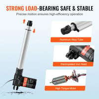 VEVOR Lineáris Aktuátor Készlet 250mm, Nagy Sebességű 24V Emelőmotor 1000N Teherbírással, IP44 Védettségű TV/Asztal/Kanapé Mozgatáshoz - Táp 5