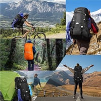 Rucsac de drumeție impermeabil HOMIEE 50L cu husă de ploaie, rucsac ușor pentru activități outdoor, camping, călătorii și ciclism, pentru bărbați și femei 2