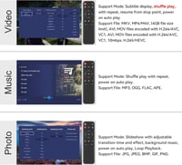 4K HDMI Médialejátszó TV-hez, 14TB HDD támogatással és távvezérlővel 3