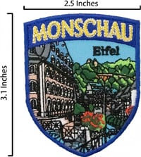A-ONE Német Zászlós Vasalható Folt Monschau Városképpel, 2 darabos 2