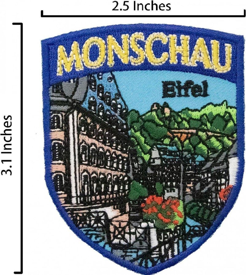 A-ONE Német Zászlós Vasalható Folt Monschau Városképpel, 2 darabos