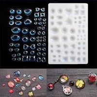 Litthing 4 részes többszínű epoxy gyanta forma szett szilikon, műanyag és fa kiegészítőkkel 6
