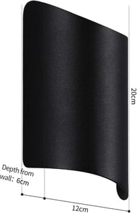 Charoom Fekete LED Kültéri Fali Lámpa 10W IP44 Vízálló - Teraszvilágítás 2