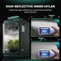 MARS HYDRO 90x90x180 cm Grow Tent Reflektív Mylar Beltéri Növénytermesztő Sátor 3