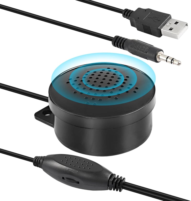 MEIRIYFA USB Hangszóró Számítógéphez - 5W Sztereó Asztali PC Hangfal 3.5mm AUX Bemenettel és Hangerőszabályzóval Laptophoz, Tablethez