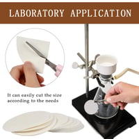 TIMESETL 100 db Laboratóriumi Szűrőpapír - 11 cm Átmérőjű Körlap, Közepes Áteresztési Sebességgel, Kémiai Kísérletekhez és Szűrési Feladatok 6