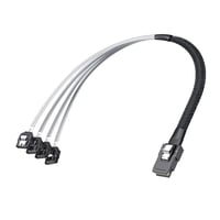 Mini SAS - 4x SATA átalakító kábel, 6G, 0,5m, SFF-8087 - adattároló összekötő 6