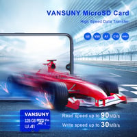 Vansuny 128GB Micro SD kártya 2db, 95MB/s, 4K UHD, adapter 2