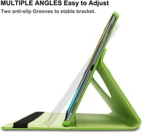 iPad Mini 4/5 360°-os forgatható bőrtok kitámasztóval, világoszöld 7