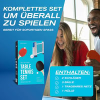 PRO-SPIN Pingpongütő Szett Hálóval, 3 Csillagos Labdákkal és Táskával - 2 Ütős Készlet 2