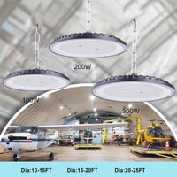 Fosingut 100W UFO LED Csarnokvilágítás - 144 LED, 10000lm, 6500K Hideg Fehér, IP65 Vízálló Ipari Lámpa Műhelyekbe, Gyárakba, Garázsokba 6