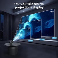 Polocsh HY300 Pro Mini Projektor WiFi6 és BT5.2 - Hordozható Android 11.0 Házimozi 180° Forgatható, Automatikus Keystone, 130" Képernyő, 720 6