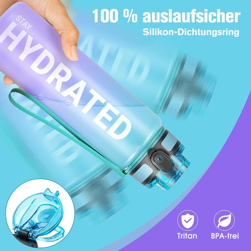 Sahara Sailor BPA-mentes 750ml-es sportkulacs - Szivárgásmentes, kerékpározáshoz, kempingezéshez